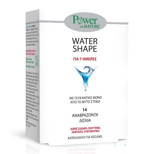 Power Health Water Shape με Stevia για 7 ημέρες 14 αναβράζοντα δισκία