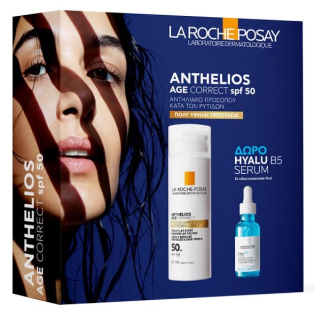 La Roche Posay Promo Anthelios Age Correct SPF50 50ml + ΔΩΡΟ Hyalu B5 Serum 10ml