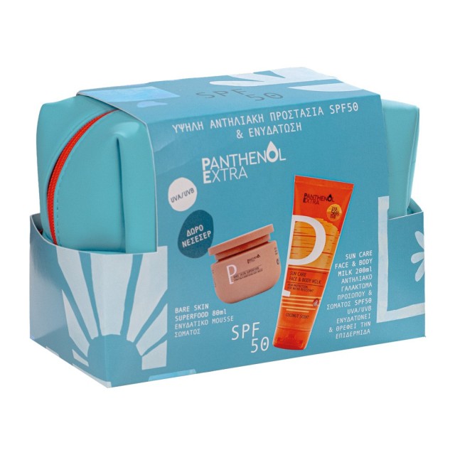 Panthenol Extra Face & Body Milk SPF50 200ml & Bare Skin Body Mousse 80ml