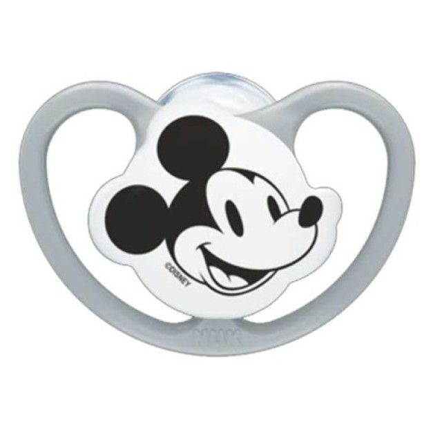 NUK Perfect Match Air Disney Mickey Πιπίλα Σιλικόνης 0-6m Χρώμα Γκρι, 1τμχ