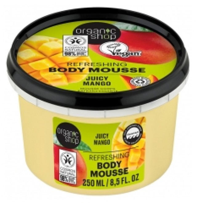 Natura Siberica Organic Shop Body Mousse για Αναζωογόνηση Juicy Mango, 250ml