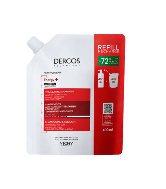 Vichy Dercos Energy+ Shampoo Refill Δυναμωτικό Σαμπουάν κατά της Τριχόπτωσης 400ml