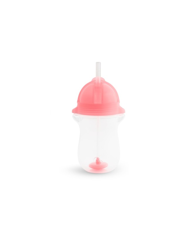 Munchkin Tip & Sip Weighted Straw Cup 12m+ 296ml Χρώμα Ροζ, 1τμχ