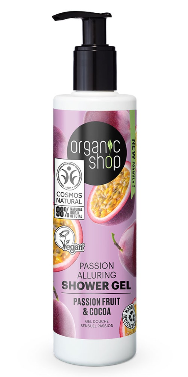 Natura Siberica Organic Shop Passion Alluring Shower Gel Passion Fruit & Cocoa 280ml