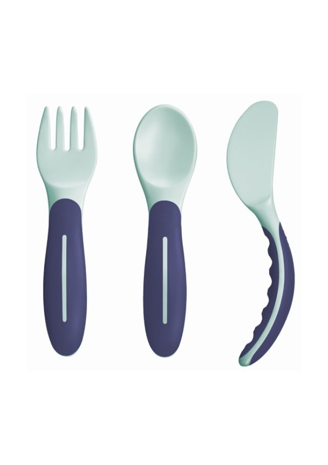 MAM Baby’s Cutlery 6m+ Χρώμα Μπλε, 3τμχ