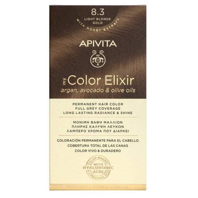 Apivita My Color Elixir 8.3 Βαφή Μαλλιών Ξανθό Ανοιχτό Μελί