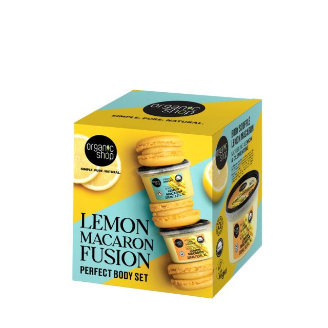 Natura Siberica Organic Shop Σετ Δώρου Lemon Macaron Fusion, Organic Shop Basic Για Ανανέωση & Λείανση, 250ml /250ml