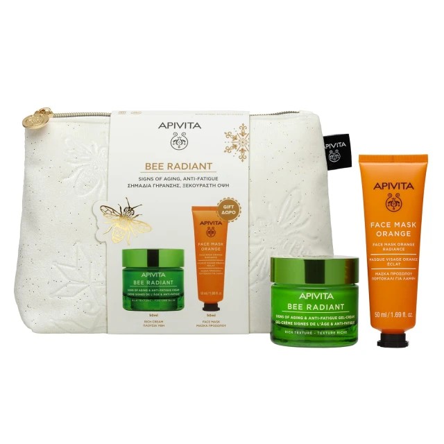 Apivita Promo Bee Radiant Κρέμα Πλούσιας Υφής 50ml & ΔΩΡΟ Face Mask Orange 50ml