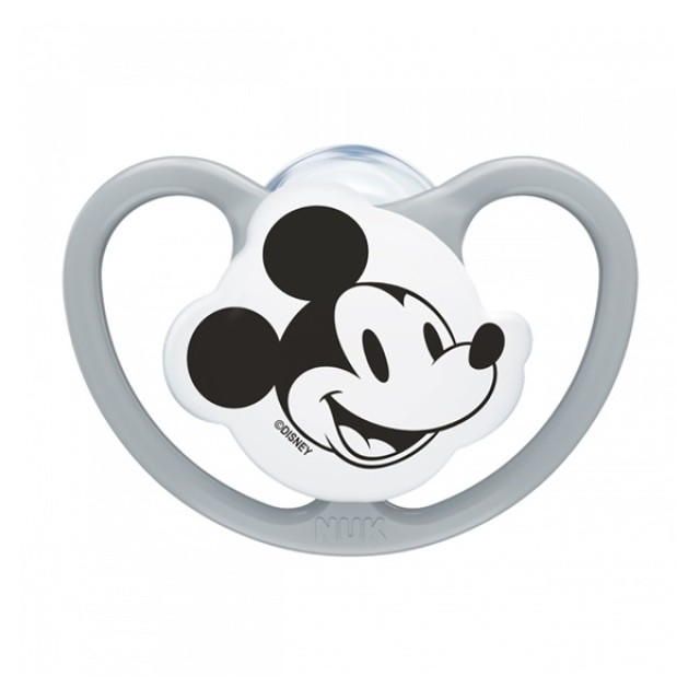 NUK Perfect Match Air Disney Mickey Πιπίλα Σιλικόνης 6-18m Χρώμα Γκρι, 1τμχ