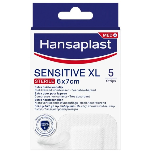 Hansaplast Sensitive XL 6x7cm, 5τμχ
