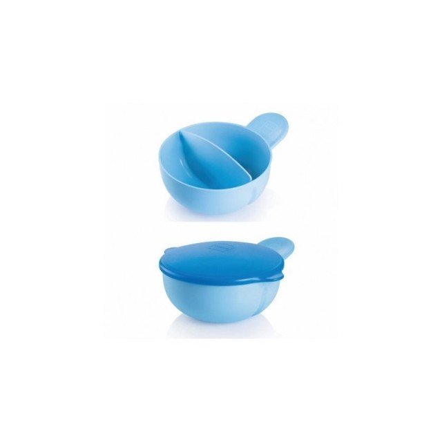 MAM Feeding Bowl Μπoλ με Καπάκι 6m+ Χρώμα Γαλάζιο, 1τμχ