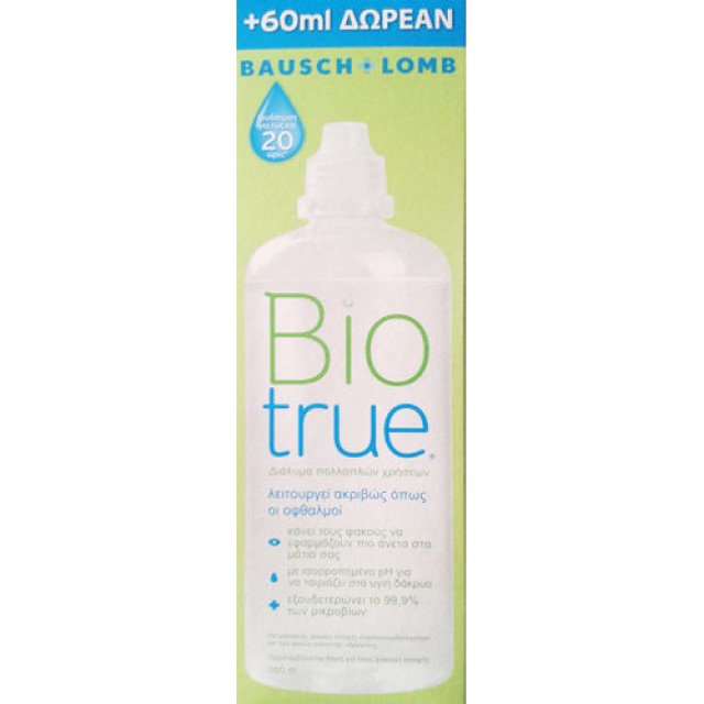 Bausch + Lomb BioTrue Υγρό Φακών Επαφής 300ml + 60ml ΔΩΡΟ