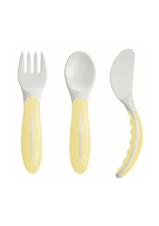 MAM Baby’s Cutlery 6m+ Χρώμα Κίτρινο, 3τμχ