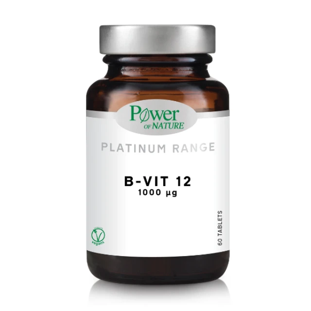 Power of Nature Platinum Range B12 1000μg, 60tabs