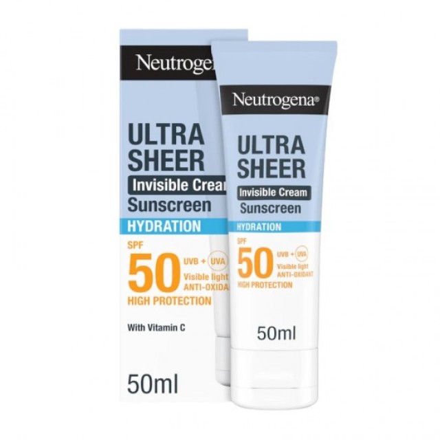 Neutrogena Ultra Sheer Invisible Cream Sunscreen Hydration SPF50+ 50ml