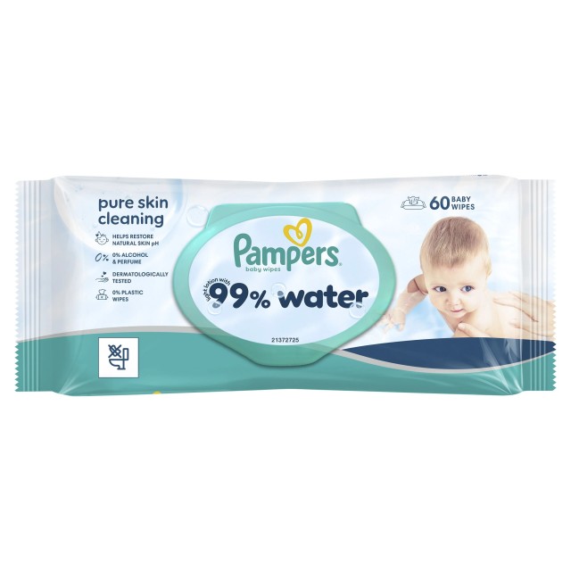 Pampers 99% Water Μωρομάντηλα 60τμχ