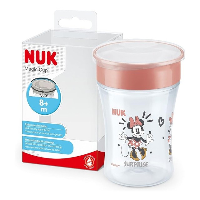 NUK Magic Cup Minnie 8m+ 230ml Χρώμα Κόκκινο, 1τμχ