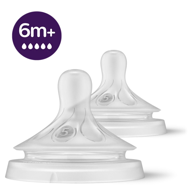 Avent Θηλή Μαλακής Σιλικόνης Natural Response 6m+ SCY965/02, 2τμχ