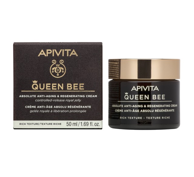 Apivita Queen Bee Κρέμα Προσώπου Απόλυτης Αντιγήρανσης & Αναγέννησης Πλούσιας Υφής 50ml
