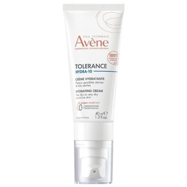 Avene Tolerance Hydra-10 Creme Hydratant Ενυδατική Κρέμα Προσώπου Ελαφριάς Υφής Για Ευαίσθητο Δέρμα 40ml