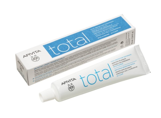 Apivita Total Οδοντόκρεμα για Ολοκληρωμένη Προστασία με Δυόσμο & Πρόπολη 75ml