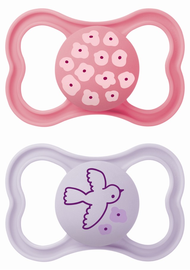MAM Πιπίλα Supreme Σιλικόνης 16m+ Χρώμα Μωβ-Ροζ, 2τμχ