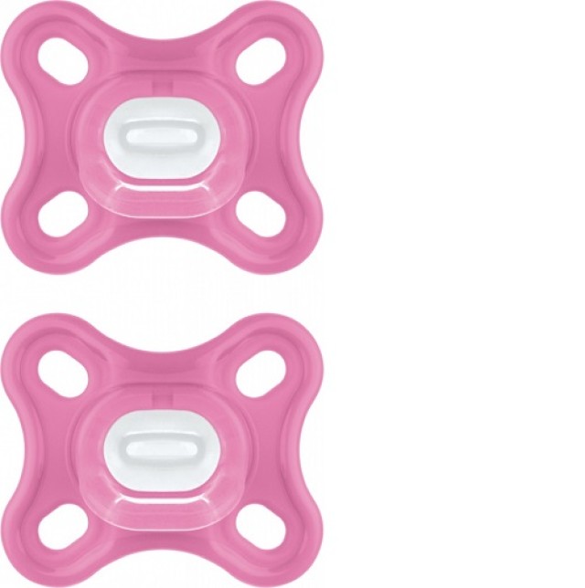 MAM Πιπίλα Σιλικόνης Comfort 0-2m Χρώμα Ροζ, 2τμχ