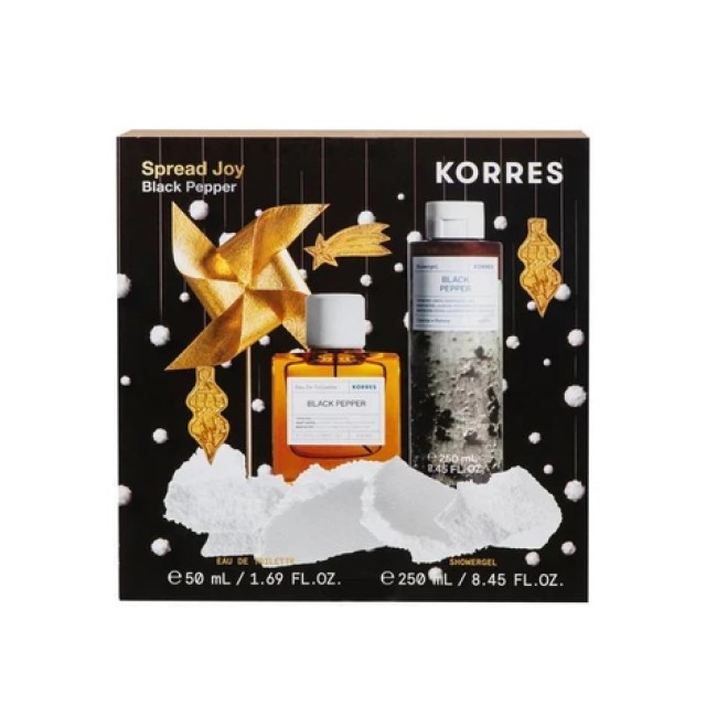 Korres Σετ Black Pepper Eau De Toilette 50ml + Αφρόλουτρο 250ml
