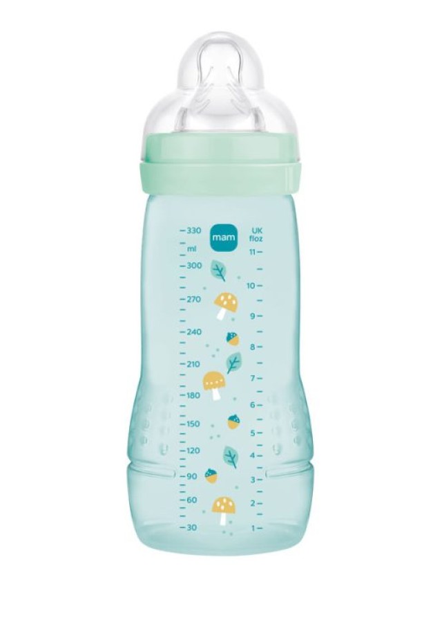 MAM Μπιμπερό Easy Active™ Baby Bottle 4m+ 330ml Χρώμα Γαλάζιο, 1τμχ