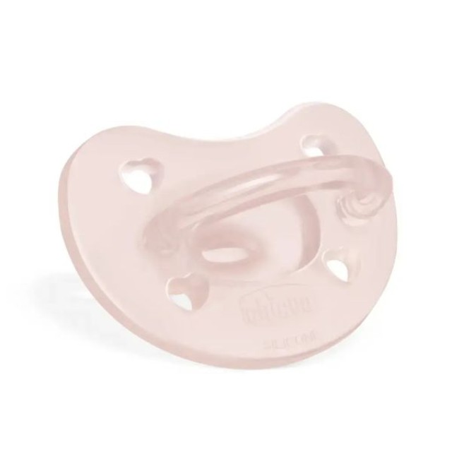 Chicco Πιπίλα Όλο Σιλικόνη Physio Soft 0-6m Χρώμα Ροδακινί, 1τμχ