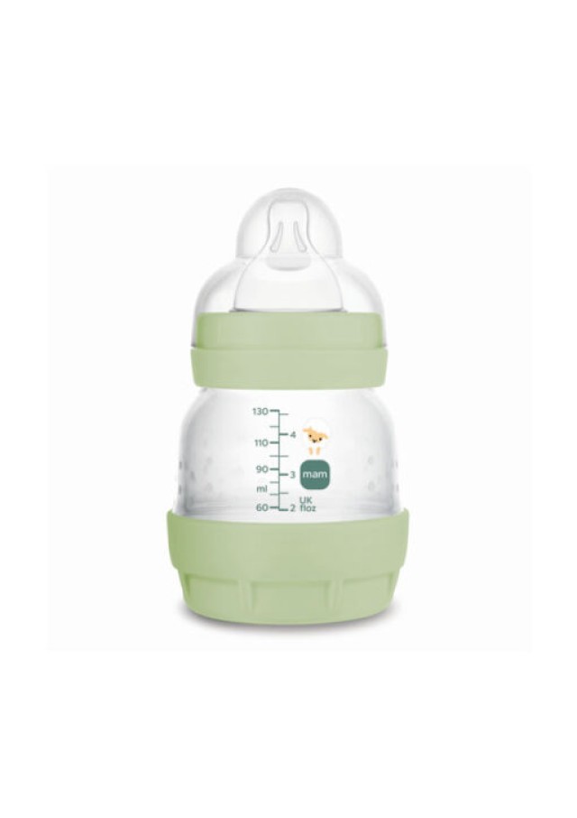 MAM Μπιμπερό Πλαστικό Easy Start™ Anti-Colic 0m+ Χρώμα Πράσινο 130ml, 1τμχ