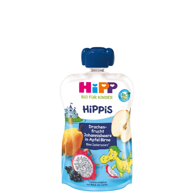 Hipp Hippis Δράκος Μήλο,Αχλάδι,Dragon Fruit και Φραγκοστάφυλο 100gr