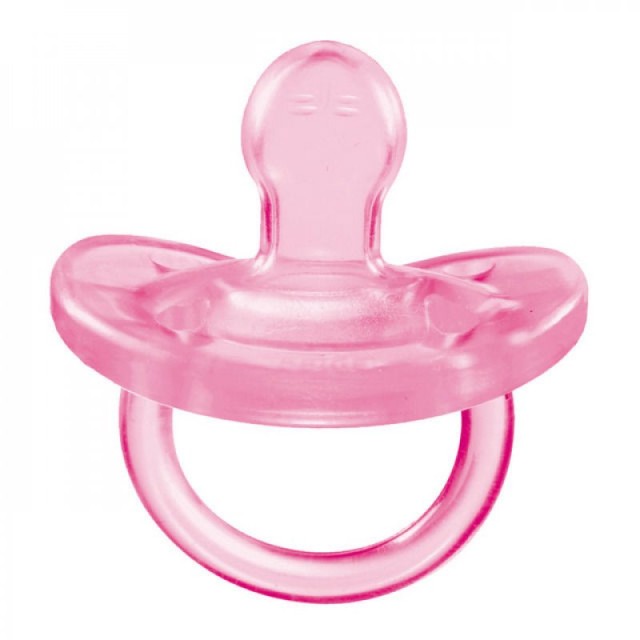Chicco Πιπίλα Όλο Σιλικόνη Physio Soft 0-6m Χρώμα Ροζ, 1τμχ