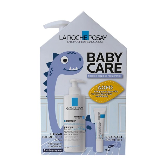 La Roche Posay Set Baby Care Lipikar Baume Light AP+M 400ml + Δώρο Cicaplast Baume B5+ 15ml
