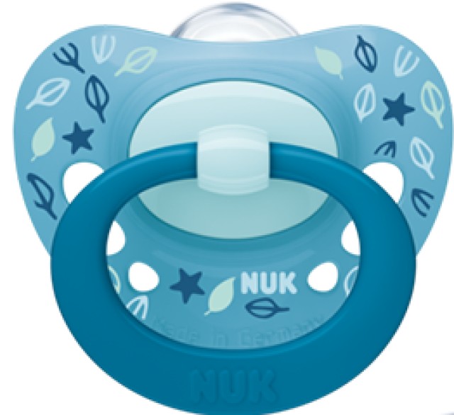 NUK Signature Πιπίλα Σιλικόνης 6-18m Χρώμα Μπλε, 1τμχ