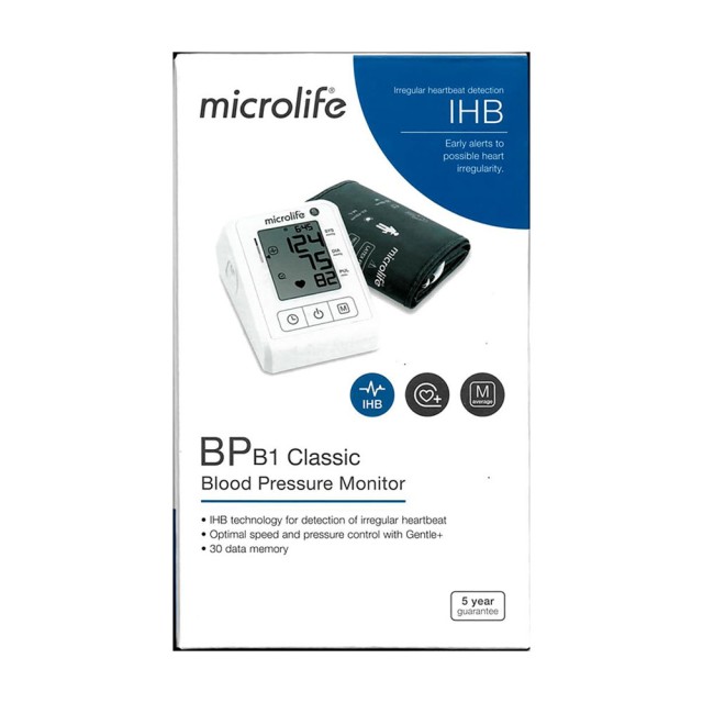 Microlife BP B1 Classic Ψηφιακό Πιεσόμετρο Μπράτσου, 1τμχ