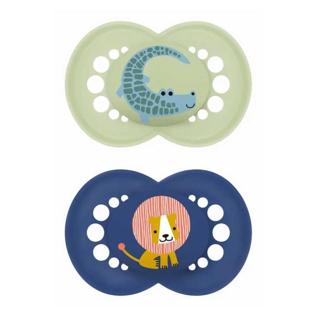 MAM Πιπίλα Σιλικόνης Original 16m+ Χρώμα Μπλε-Πράσινο, 2τμχ