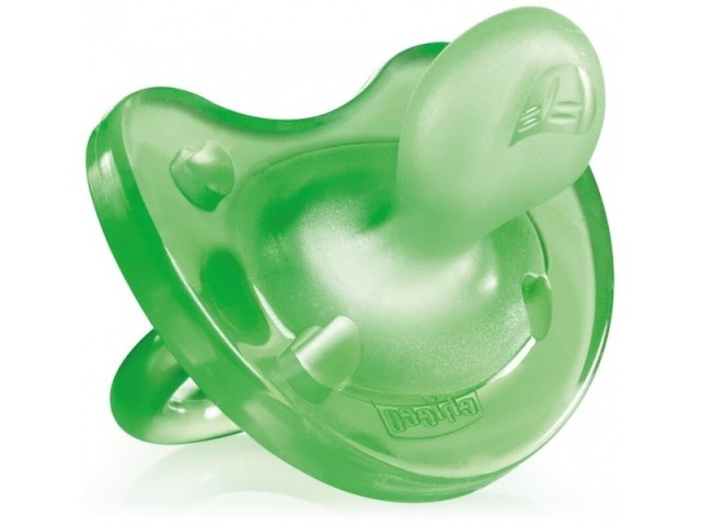 Chicco Πιπίλα Όλο Σιλικόνη Physio Soft 16-36m Χρώμα Πράσινο, 1τμχ