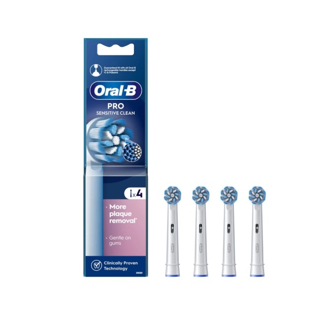 Oral-B Ανταλλακτικές Κεφαλές Pro Sensitive Clean Value Pack 4τμχ