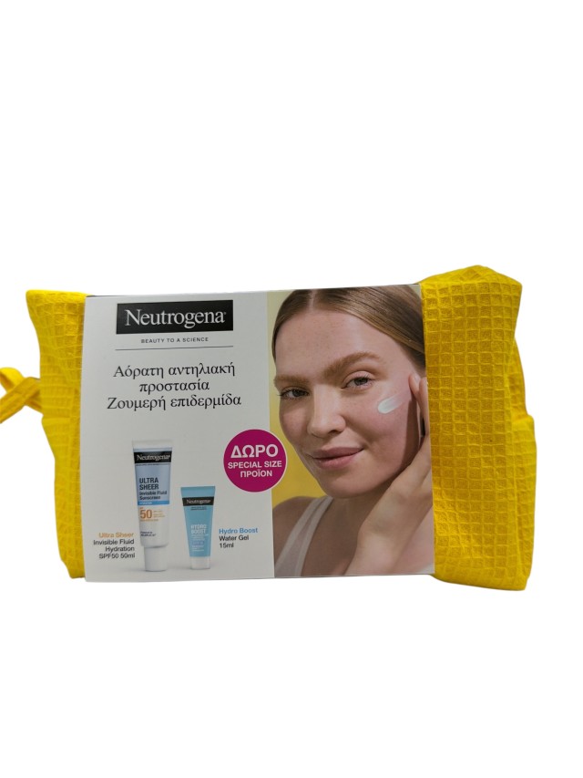 Neutrogena Promo Ultra Sheer Invisible Fluid Sunscreen Hydration SPF50+ 50ml + ΔΩΡΟ Hydro Boost Water Gel 15ml