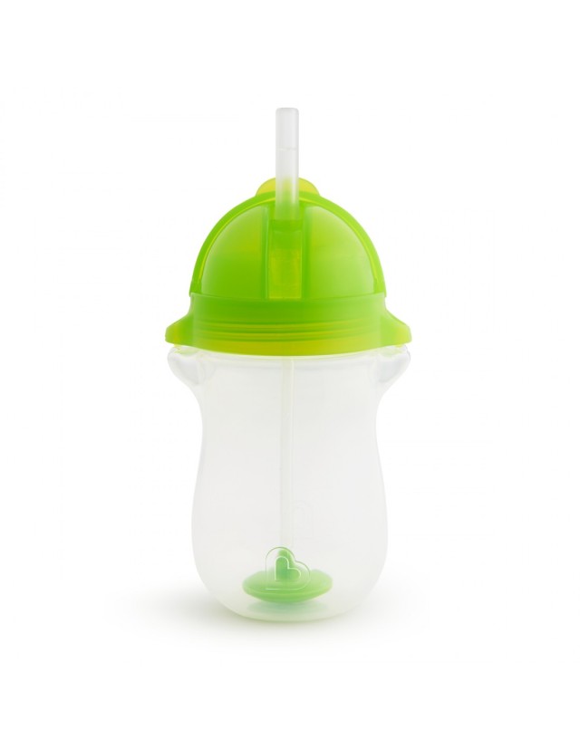 Munchkin Tip & Sip Weighted Straw Cup 12m+ 296ml Χρώμα Πράσινο, 1τμχ