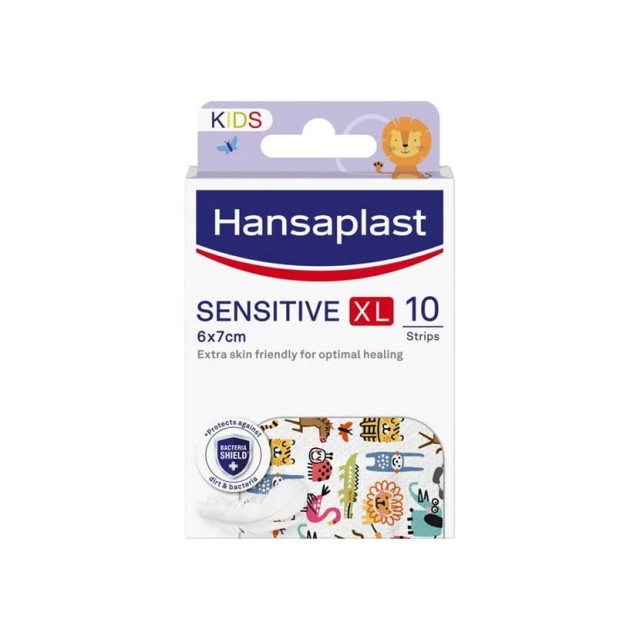 Hansaplast Sensitive XL Kids 6X7cm 10 strips