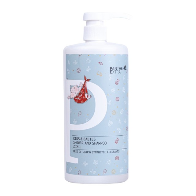Panthenol Extra Kids & Babies Shower and Shampoo 2 in 1 1lt