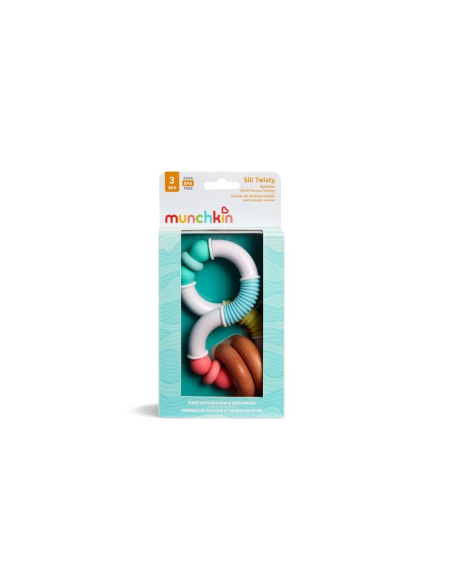 Munchkin Sili Twisty Bendable Wooden Teether 3m+, 1τμχ