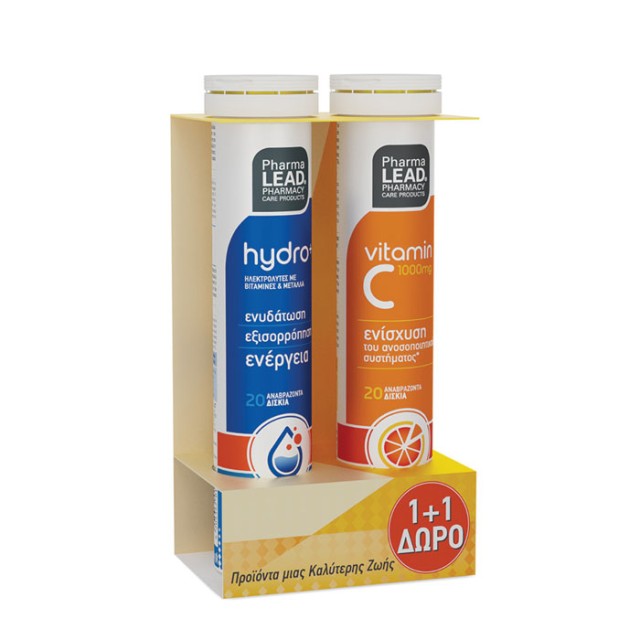Pharmalead Promo Hydro+ 20 αναβράζοντα δισκία & ΔΩΡΟ Vitamin C 1000mg 20 αναβράζοντα δισκία