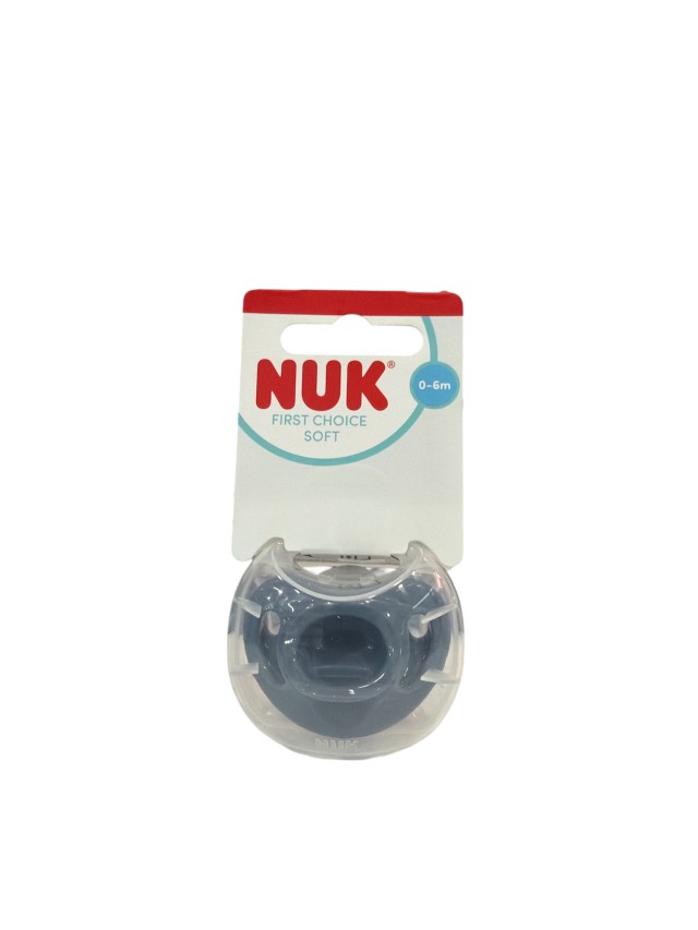 NUK First Choice Soft Πιπίλα Σιλικόνης 0-6m Χρώμα Μπλε, 1τμχ