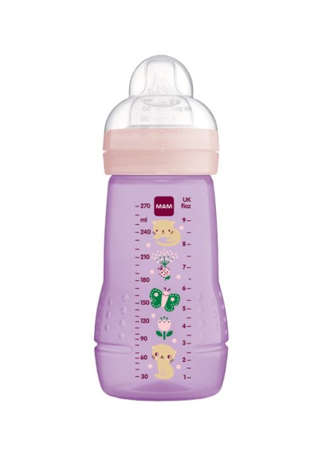 MAM Μπιμπερό Easy Active™ Baby Bottle 2m+ 270ml Χρώμα Μωβ, 1τμχ