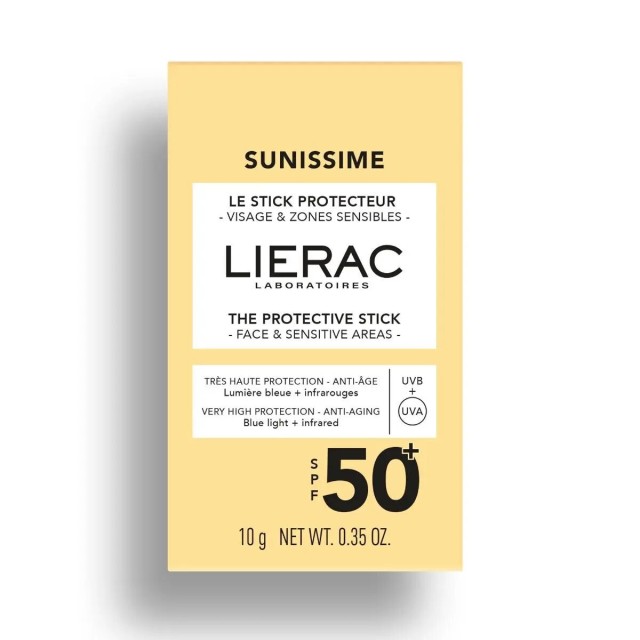 Lierac Sunissime The Protective Sun Stick SPF50+, Αντηλιακό Προστατευτικό Στικ για Πρόσωπο και Ευαίσθητες Περιοχές 10gr