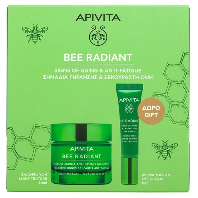 Apivita Promo Bee Radiant Κρέμα Ελαφριάς Υφής 50ml & ΔΩΡΟ Bee Radiant Eye Cream 15ml