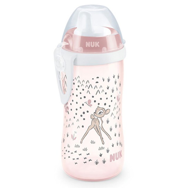 NUK Disney Bambi Kiddy Cup Παγουράκι με Ρύγχος 12m+ 300ml Χρώμα Ροζ, 1τμχ